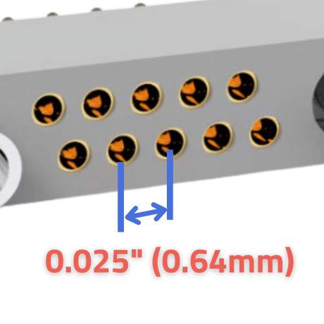 Pitch: 0.025" (0.64mm) Between Contacts