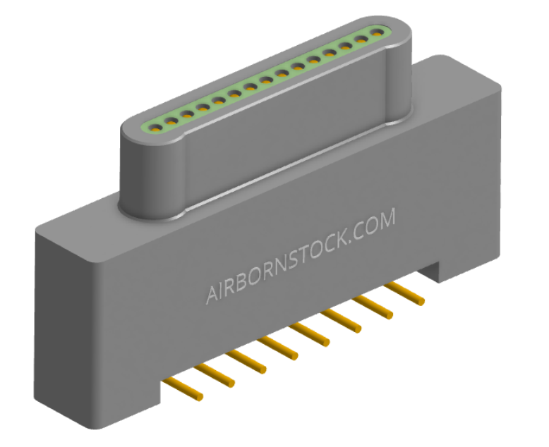 NK-1A2-015-128-0000 - Nano-miniature D-shaped vertical surface board mount (SMT) connector, 15 contacts, and no hardware.