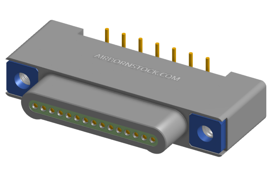 NK-1A2-015-128-TH00 - Nano-miniature D-shaped vertical surface board mount (SMT) connector, 15 contacts, and threaded holes for attachment hardware.