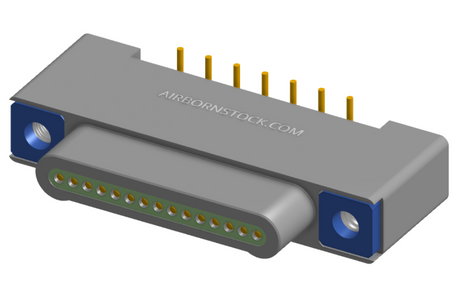 NK-1A2-015-125-TH00 - Nano-miniature D-shaped vertical surface board mount (SMT) connector, 15 contacts, and threaded holes for attachment hardware.