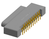 NK-1A2-021-128-0000-010 - Nano-miniature D-shaped vertical surface board mount (SMT) connector, 21 contacts, and no hardware.