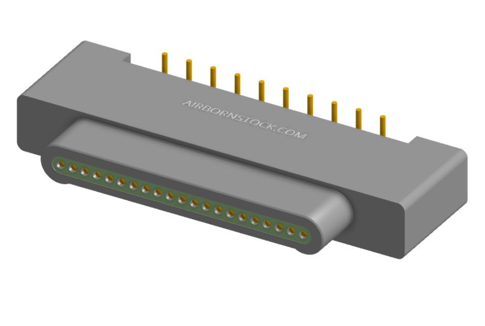 NK-1A2-021-128-0000-010 - Nano-miniature D-shaped vertical surface board mount (SMT) connector, 21 contacts, and no hardware.