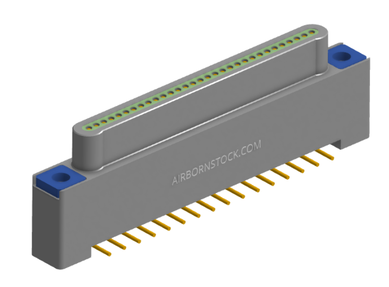 NK-1A2-031-125-TH00 - Nano-miniature D-shaped vertical surface board mount (SMT) connector, 31 contacts, and threaded holes for attachment hardware.