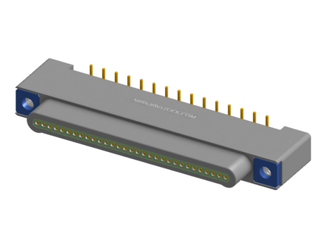 NK-1A2-031-125-TH00 - Nano-miniature D-shaped vertical surface board mount (SMT) connector, 31 contacts, and threaded holes for attachment hardware.