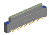 NK-1A2-037-125-TH00 - Nano-miniature D-shaped vertical surface board mount (SMT) connector, 37 contacts, and threaded holes for attachment hardware.