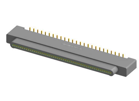 NK-1A2-051-125-0000 - Nano-miniature D-shaped vertical surface board mount (SMT) connector, 51 contacts, and no hardware.
