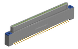 NK-1A2-051-128-TH00 - Nano-miniature D-shaped vertical surface board mount (SMT) connector, 51 contacts, and threaded holes for attachment hardware.
