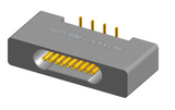 NK-1B2-009-228-0000 - Nano-miniature D-shaped vertical surface board mount (SMT) connector with mounting holes, 1 row of 9 contacts, and no hardware. (Receptacle)