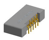 NK-1B2-009-228-0000 - Nano-miniature D-shaped vertical surface board mount (SMT) connector with mounting holes, 1 row of 9 contacts, and no hardware. (Receptacle)