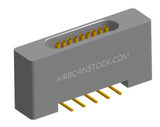 NK-1B2-009-228-0000 - Nano-miniature D-shaped vertical surface board mount (SMT) connector with mounting holes, 1 row of 9 contacts, and no hardware. (Receptacle)