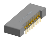 NK-1B2-015-228-0000 - Nano-miniature D-shaped vertical surface board mount (SMT) connector with mounting holes, 1 row of 15 contacts, and no hardware. (Receptacle)