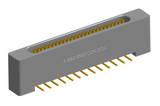 NK-1B2-025-225-0000 - Nano-miniature D-shaped vertical surface board mount (SMT) connector with mounting holes, 1 row of 25 contacts, and no hardware. (Receptacle)
