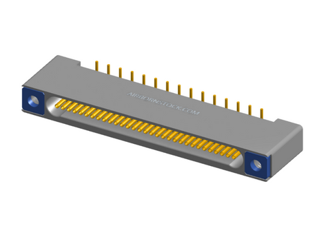 NK-1B2-031-225-TH00 - Nano-miniature D-shaped vertical surface board mount (SMT) connector with mounting holes, 1 row of 31 contacts, and threaded holes for attachment hardware. (Receptacle)