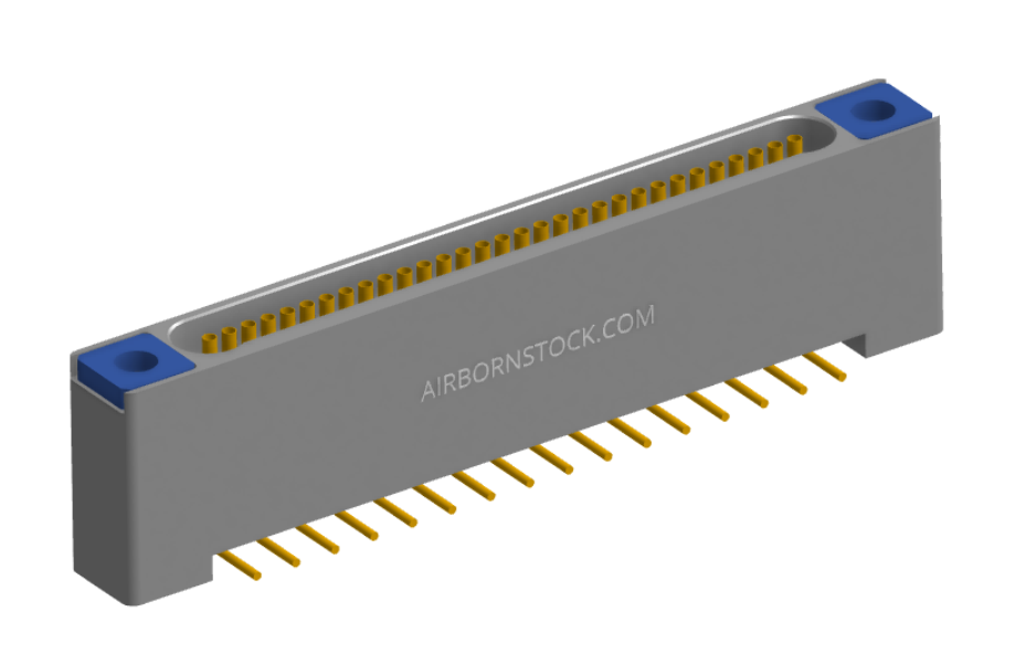 NK-1B2-031-225-TH00 - Nano-miniature D-shaped vertical surface board mount (SMT) connector with mounting holes, 1 row of 31 contacts, and threaded holes for attachment hardware. (Receptacle)