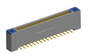 NK-1B4-031-225-TH00-010 - Nano-miniature D-shaped vertical surface board mount (SMT) connector with mounting holes, 1 row of 31 contacts, and threaded holes for attachment hardware. (Receptacle)