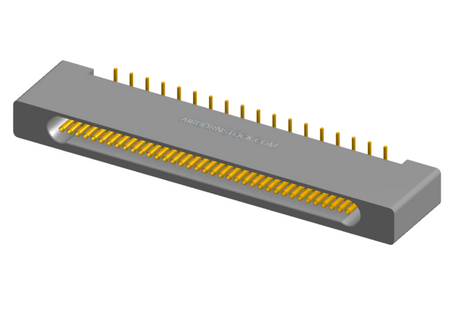 NK-1B2-037-225-0000 - Nano-miniature D-shaped vertical surface board mount (SMT) connector with mounting holes, 1 row of 37 contacts, and no hardware. (Receptacle)