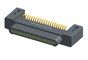 NK-1C4-021-125-0000 - Nano-miniature D-shaped horizontal surface board mount (SMT) connector with mounting holes, 21 contacts, and no hardware.