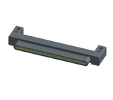 NK-1C2-037-128-0000 - Nano-miniature D-shaped horizontal surface board mount (SMT) connector with mounting holes, 37 contacts, and no hardware.