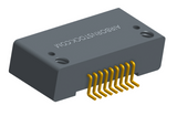 NK-1D2-009-228-0000 - Nano-miniature D-shaped horizontal surface board mount (SMT) connector with mounting holes, 9 contacts, and no hardware.
