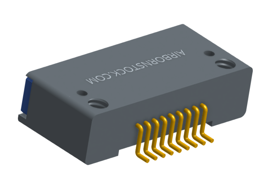 NK-1D2-009-228-TH00 - Nano-miniature D-shaped horizontal surface board mount (SMT) connector with mounting holes, 9 contacts, and threaded holes for attachment hardware.