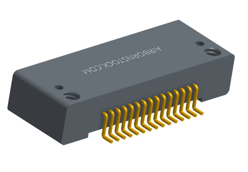 NK-1D2-015-228-0000 - Nano-miniature D-shaped horizontal surface board mount (SMT) connector with mounting holes, 15 contacts, and no hardware.
