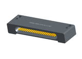NK-1D2-021-228-0000 - Nano-miniature D-shaped horizontal surface board mount (SMT) connector with mounting holes, 21 contacts, and no hardware.
