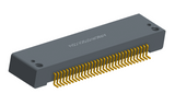 NK-1D2-031-228-0000 - Nano-miniature D-shaped horizontal surface board mount (SMT) connector with mounting holes, 31 contacts, and no hardware.