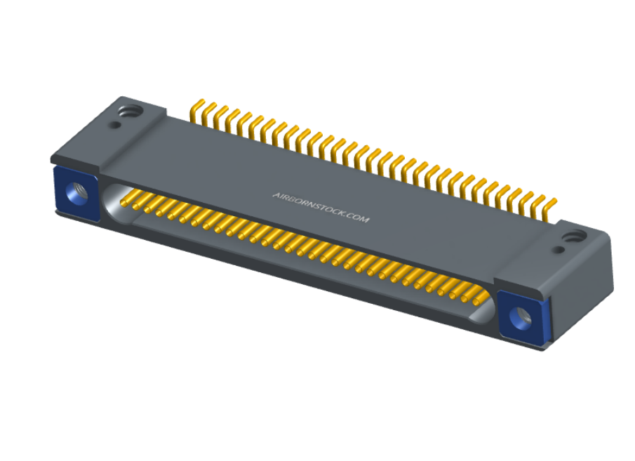 NK-1D2-031-228-TH00 - Nano-miniature D-shaped horizontal surface board mount (SMT) connector with mounting holes, 31 contacts, and threaded holes for attachment hardware.