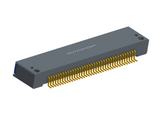 NK-1D2-037-225-TH00 - Nano-miniature D-shaped horizontal surface board mount (SMT) connector with mounting holes, 37 contacts, and threaded holes for attachment hardware.
