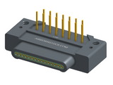 NK-1E2-015-328-0000 - Nano-miniature D-shaped, right angle, plated-through-hole (PTH) board mount connector, 1 row of 15 contacts, and no attachment hardware. (Plug)