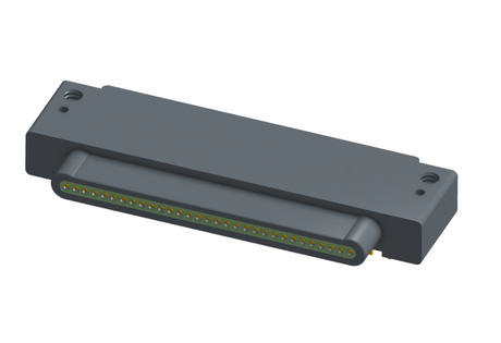 NK-1E2-031-325-0000 - Nano-miniature D-shaped, right angle, plated-through-hole (PTH) board mount connector, 1 row of 31 contacts, and no attachment hardware. (Plug)