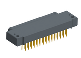 NK-1E2-031-325-0000 - Nano-miniature D-shaped, right angle, plated-through-hole (PTH) board mount connector, 1 row of 31 contacts, and no attachment hardware. (Plug)