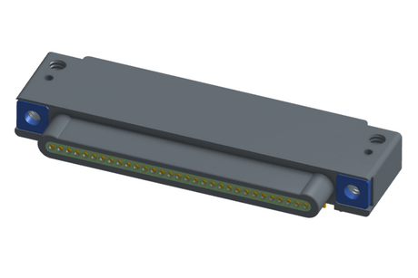 NK-1E2-031-325-TH00 - Nano-miniature D-shaped, right angle, plated-through-hole (PTH) board mount connector, 1 row of 31 contacts, and threaded holes for attachment hardware.(Plug)