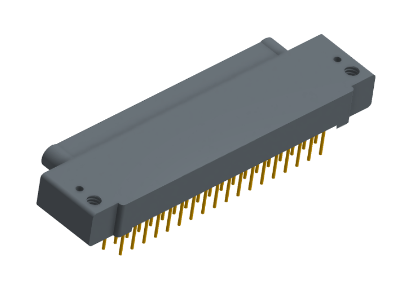 NK-1E2-037-325-0000 - Nano-miniature D-shaped, right angle, plated-through-hole (PTH) board mount connector, 1 row of 37 contacts, and no attachment hardware. (Plug)