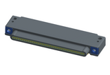 NK-1E2-037-325-TH00 - Nano-miniature D-shaped, right angle, plated-through-hole (PTH) board mount connector, 1 row of 37 contacts, and threaded holes for attachment hardware.(Plug)