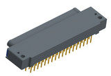 NK-1E2-037-325-TH00 - Nano-miniature D-shaped, right angle, plated-through-hole (PTH) board mount connector, 1 row of 37 contacts, and threaded holes for attachment hardware.(Plug)