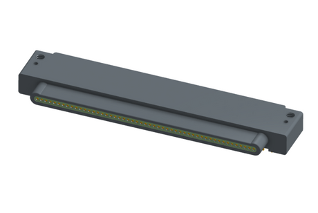 NK-1E2-051-325-0000 - Nano-miniature D-shaped, right angle, plated-through-hole (PTH) board mount connector, 1 row of 51 contacts, and no attachment hardware. (Plug)