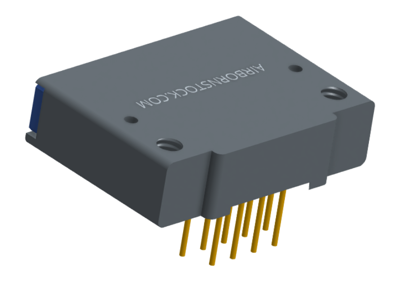 NK-1F2-009-445-TH00 - Nano-miniature D-shaped right angle plated through hole (PTH) board mount connector with mounting holes, 1 row of 9 contacts, and threaded holes for attachment hardware. (Receptacle)