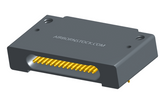 NK-1F2-015-435-0000 - Nano-miniature D-shaped right angle plated through hole (PTH) board mount connector with mounting holes, 1 row of 15 contacts, and no hardware. (Receptacle)
