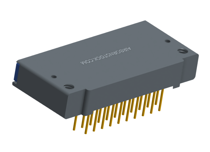 NK-1F2-021-435-TH00 - Nano-miniature D-shaped right angle plated through hole (PTH) board mount connector with mounting holes, 1 row of 21 contacts, and threaded holes for attachment hardware. (Receptacle)