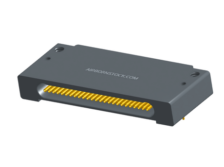 NK-1F2-025-435-0000 - Nano-miniature D-shaped right angle plated through hole (PTH) board mount connector with mounting holes, 1 row of 25 contacts, and no hardware. (Receptacle)