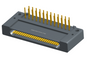 NK-1F4-025-435-0000 - Nano-miniature D-shaped right angle plated through hole (PTH) board mount connector with mounting holes, 1 row of 25 contacts, and no hardware. (Receptacle)