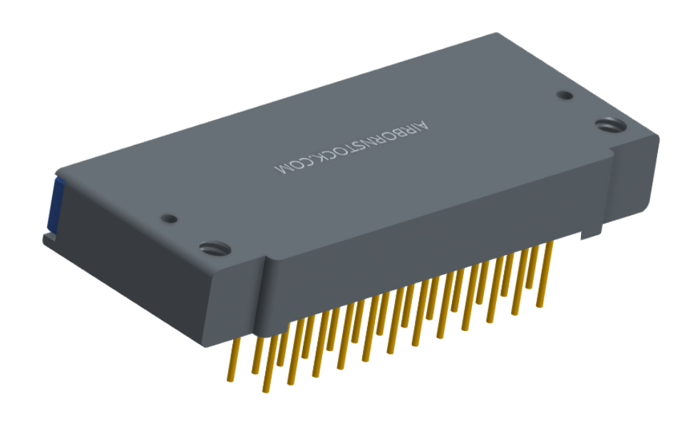 NK-1F2-025-435-TH00 - Nano-miniature D-shaped right angle plated through hole (PTH) board mount connector with mounting holes, 1 row of 25 contacts, and threaded holes for attachment hardware. (Receptacle)