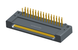 NK-1F2-031-438-0000 - Nano-miniature D-shaped right angle plated through hole (PTH) board mount connector with mounting holes, 1 row of 31 contacts, and no hardware. (Receptacle)