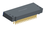 NK-1F2-031-435-TH00 - Nano-miniature D-shaped right angle plated through hole (PTH) board mount connector with mounting holes, 1 row of 31 contacts, and threaded holes for attachment hardware. (Receptacle)