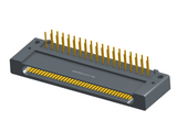 NK-1F2-037-448-0000 - Nano-miniature D-shaped right angle plated through hole (PTH) board mount connector with mounting holes, 1 row of 37 contacts, and no hardware. (Receptacle)