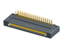 NK-1F4-037-448-0000 - Nano-miniature D-shaped right angle plated through hole (PTH) board mount connector with mounting holes, 1 row of 37 contacts, and no hardware. (Receptacle)