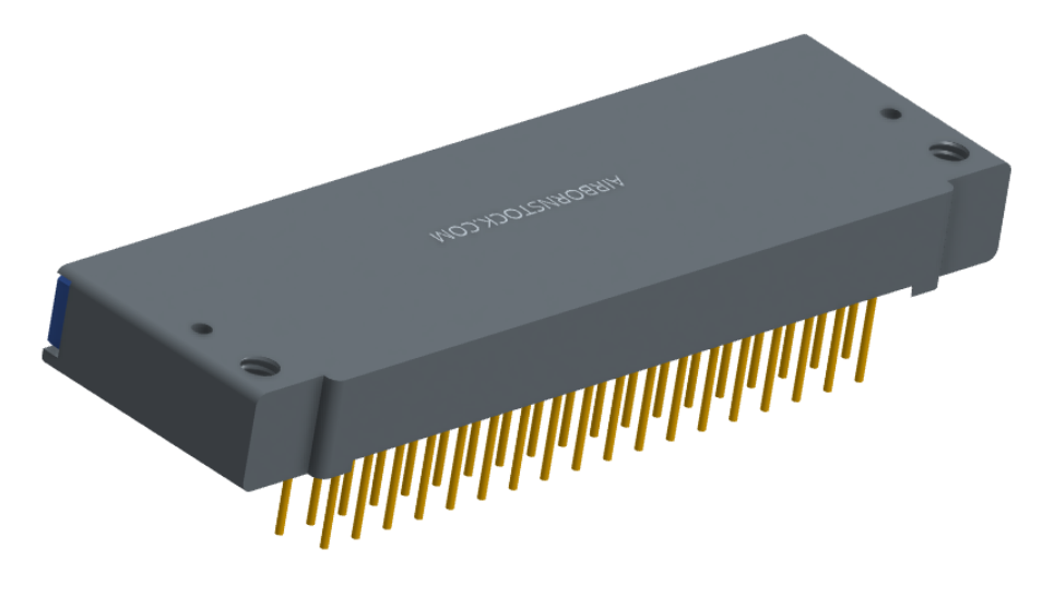NK-1F2-037-435-TH00 - Nano-miniature D-shaped right angle plated through hole (PTH) board mount connector with mounting holes, 1 row of 37 contacts, and threaded holes for attachment hardware. (Receptacle)