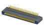 NK-1F4-051-435-TH00 - Nano-miniature D-shaped right angle plated through hole (PTH) board mount connector with mounting holes, 1 row of 51 contacts, and threaded holes for attachment hardware. (Receptacle)