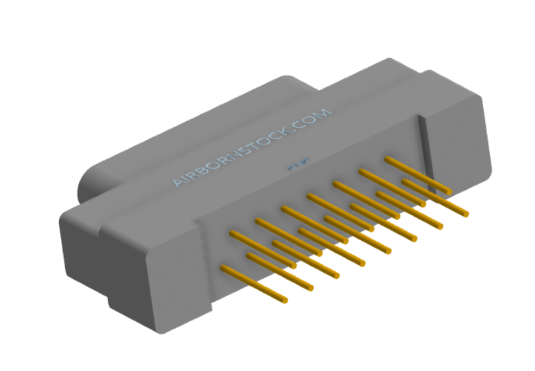 NK-1G2-015-148-0000 - Nano-miniature D-shaped vertical plated through hole (PTH) board mount connector, 1 row of 15 contacts, and no hardware. (Plug)